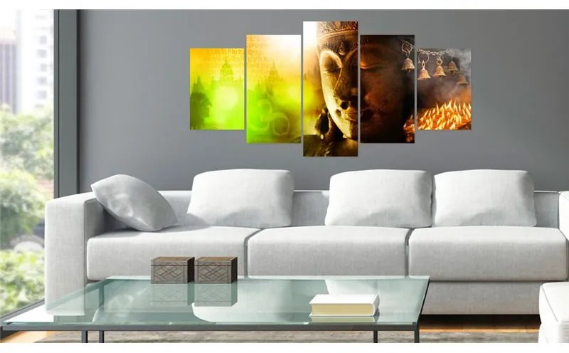 Quadro The Power of Peace  Colore Verde, Dimensioni e Misure 200x100