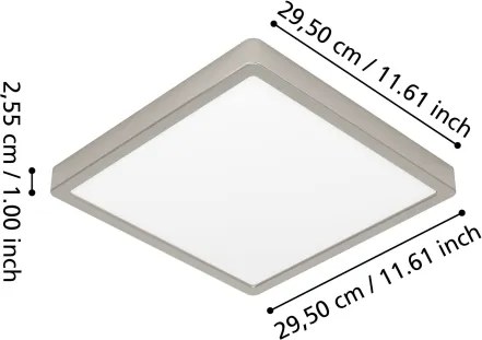 Eglo 901384 - Lampada da soffitto per bagno dimmerabile LED RGBW FUEVA-Z LED/13,5W/230V 29,5cm IP44 cromo