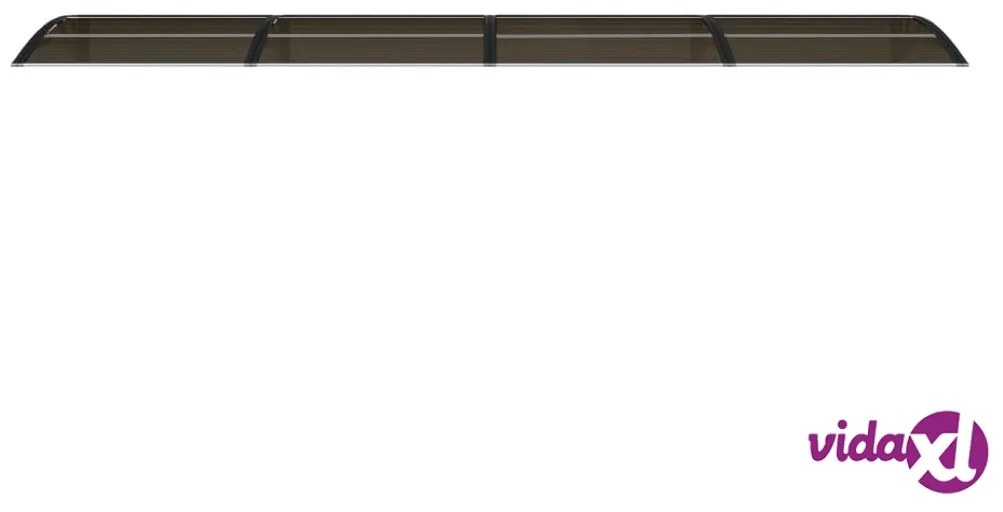 vidaXL Tettoia per Porta Nera 400x75 cm Policarbonato