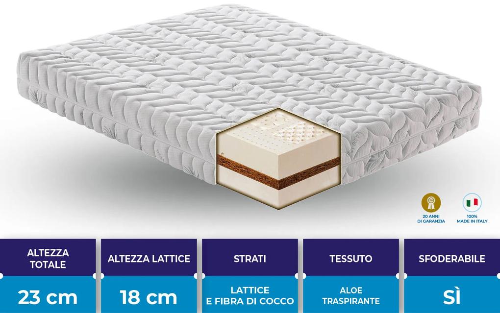 Materasso Lecce Sostenitivo in lattice e cocco Xtrair Cocolayer sfoderabile 80x190 - Singolo