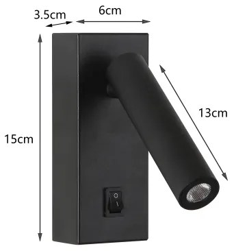 Brilagi - Luce Spot da parete a LED MAYA LED/3W/230V 4000K nero