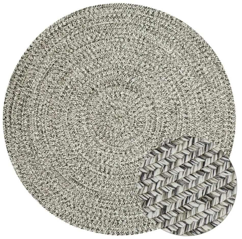 Tappeto rotondo per esterni grigio/beige ø 150 cm - NORTHRUGS