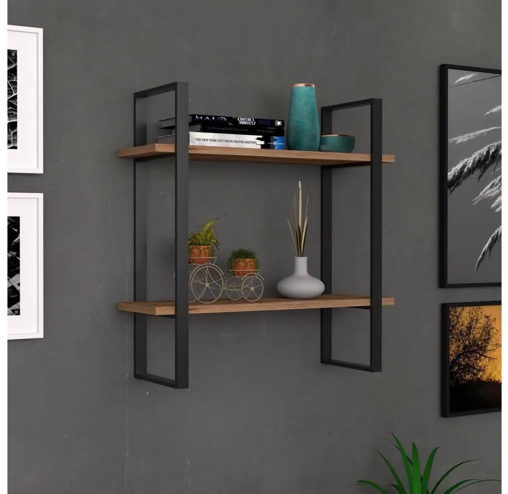 Mensola da parete BUBA 70x70 cm marrone/antracite