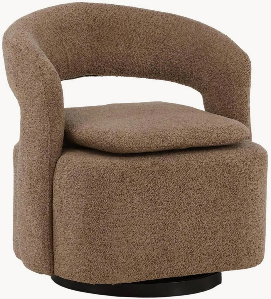 Poltrona girevole in bouclé Laurel