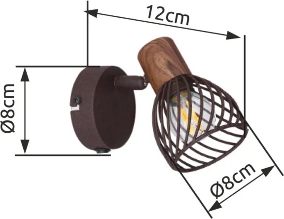 Globo 54817-1 - Luce Spot da parete ISABELLE 1xE14/40W/230V