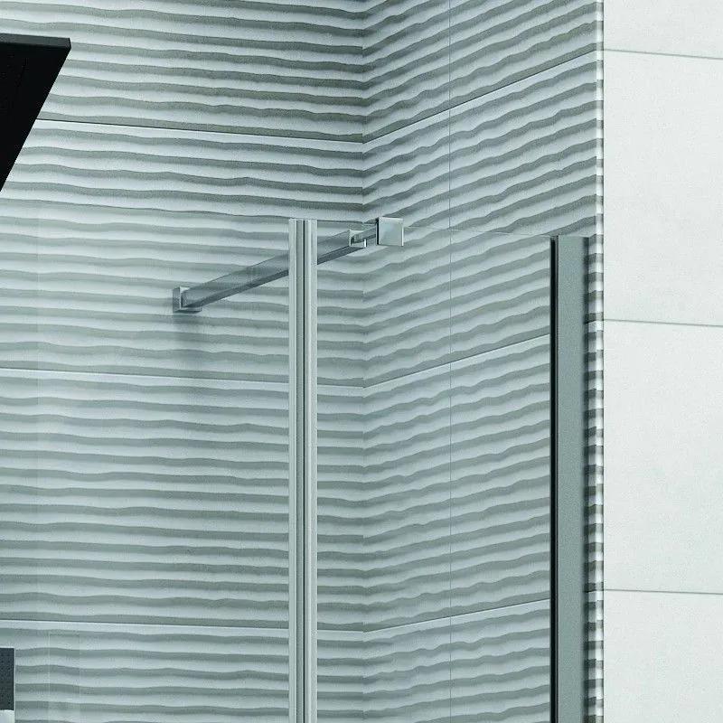 Kamalu - porta doccia nicchia 105cm battente e fisso | ks5000