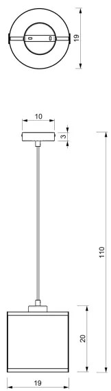 Lampadario a sospensione con filo KAGA 1xE27/60W/230V nero/oro