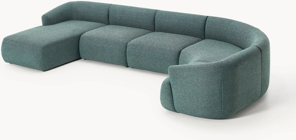 Divano angolare XL componibile in bouclé Sofia