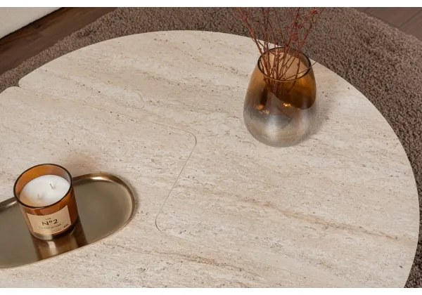 Tavolino da salotto LUVIA, finitura effetto marmo beige