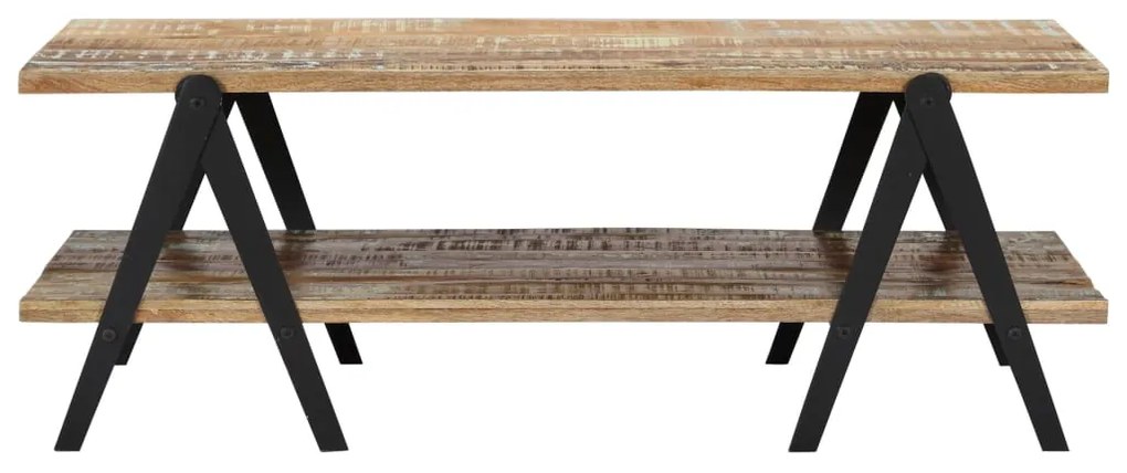 Tavolino da caffè 115x60x40 cm in legno massello di recupero