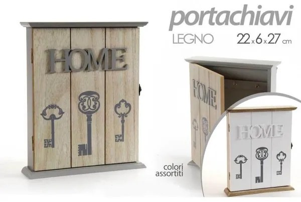 Trade Shop - Armadietto Portachiavi Parete Appendino Home 22x6x27cm Shabby Chic Col Ass 765896