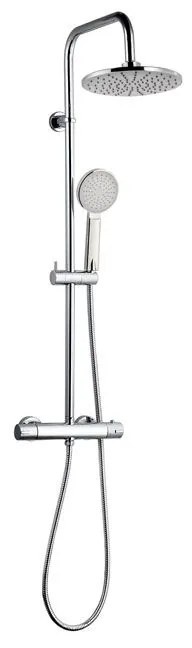 New Line Colonna Doccia 115 Cm Con Miscelatore Termostatico Soffione 20 Cm E Doccetta Con Flessibile 150 Cm Cromo