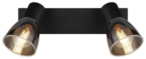 Globo 54307-2 - Faretto da parete CLAUDE 2xE14/40W/230V nero