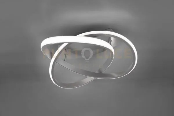 Course plafoniera led 18w 2400lm, 4000k cerchio infinito acciaio sa...