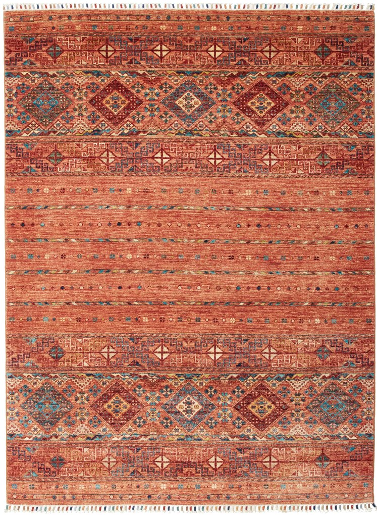 Samarkand Tappeto 150 x 200 Giallo (Pakistan) Annodato A Mano