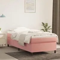 Giroletto a Molle con Materasso Rosa 90x190 cm in Velluto cod mxl 62700