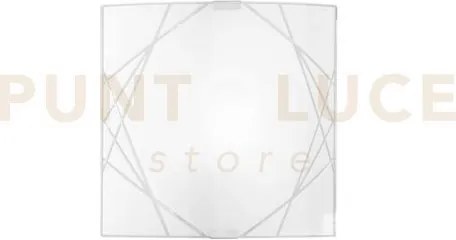 Applique a parete paradise bianca 1 luce attacco e27 26x8x26cm in v...