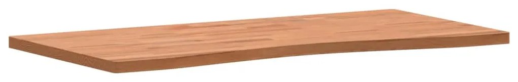 Piano per scrivania 100x(45-50)x2,5 cm legno massello di faggio