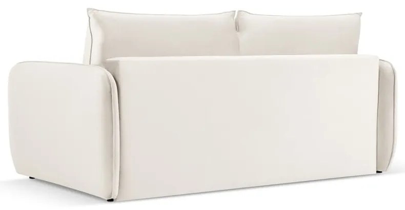 Divano letto in velluto crema 194 cm Vienna - Cosmopolitan Design