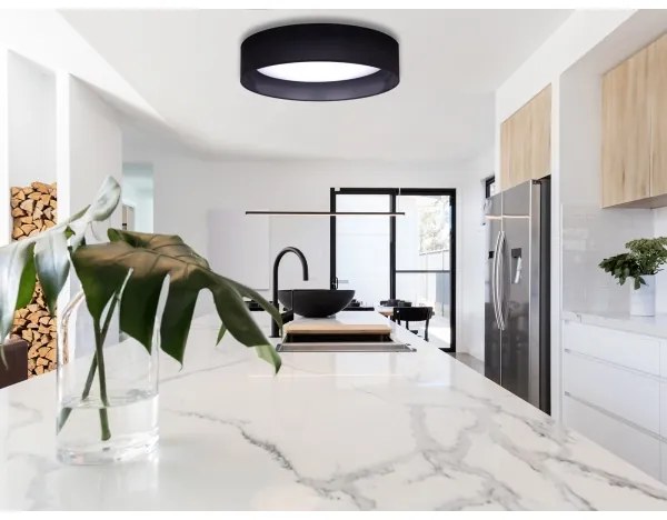 Duolla - Plafoniera LED ROLLER LED/24W/230V diametro 45 cm nero