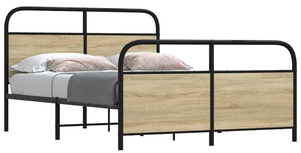 Giroletto Senza Materaso İn Metallo Rovere Sonoma 140x190 Cm /
