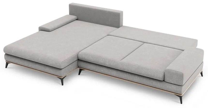 Divano letto angolare grigio chiaro, angolo sinistro Planet - Windsor &amp; Co Sofas