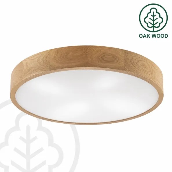 Brilagi - Plafoniera LED CARVALHO 4xE27/60W/230V rovere Ø 57,5 cm