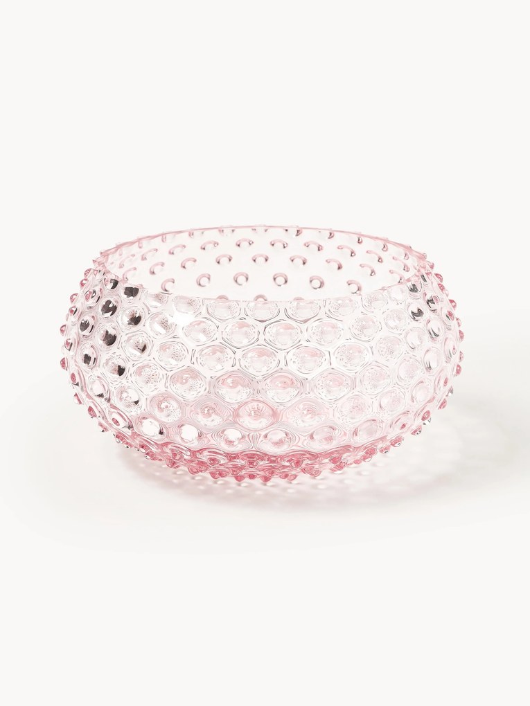 Ciotola in vetro soffiato Hobnail