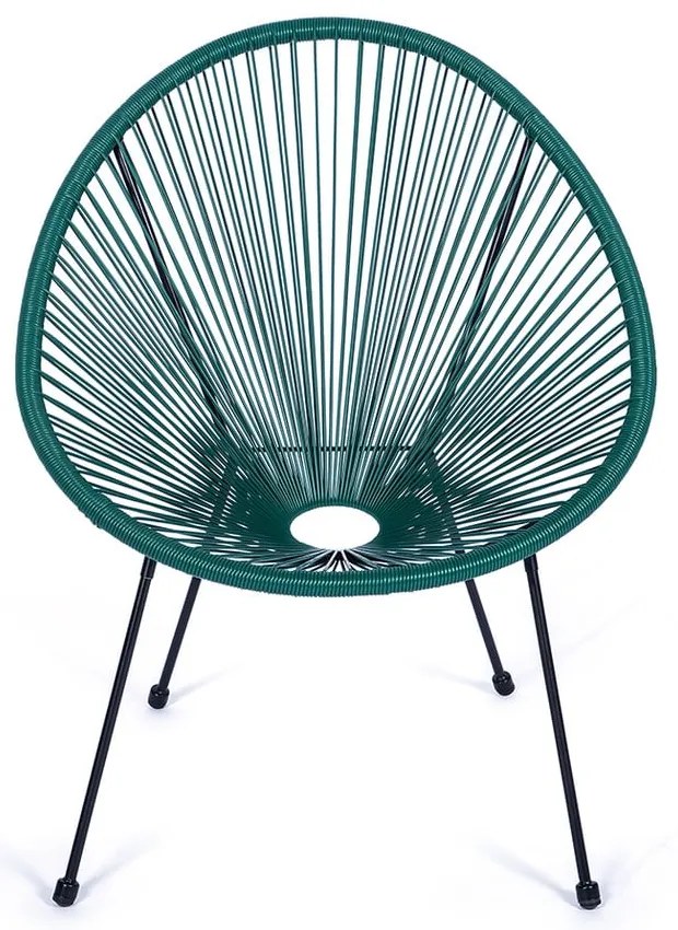 Poltrona da giardino verde in rattan artificiale Avocado - Bonami Selection