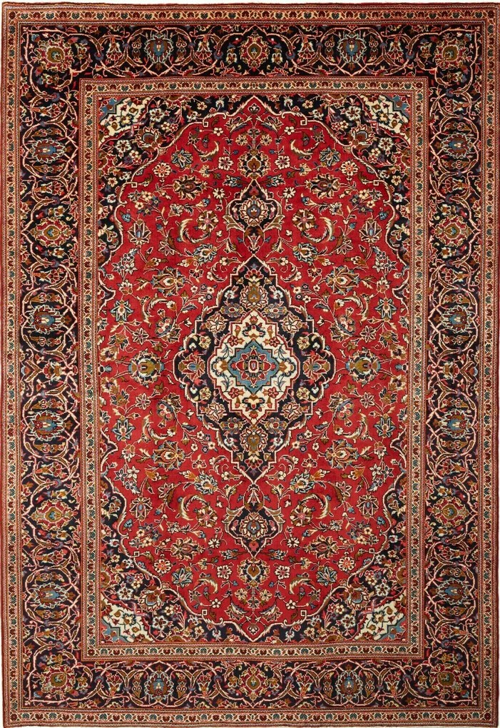 Kashan Tappeto persiano 290 x 200 Rosso (Iran) Annodato A Mano