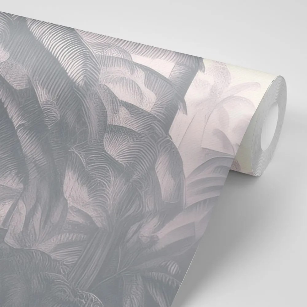 Carta da parati autoadesiva – Palme tropicali delicate
