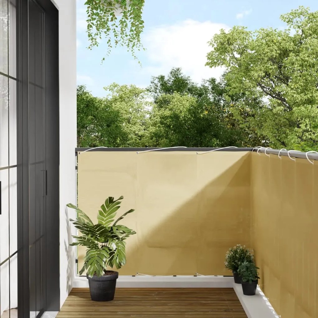 Paravento Da Balcone Sabbia 120x300 Cm 100% Poliestere Oxford /