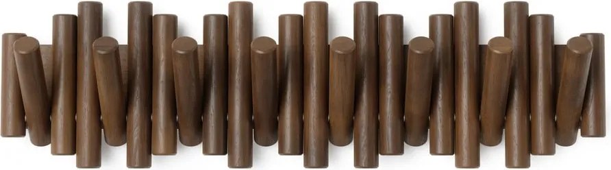 Attaccapanni da parete marrone scuro in pino massiccio 61 cm Picket – Umbra