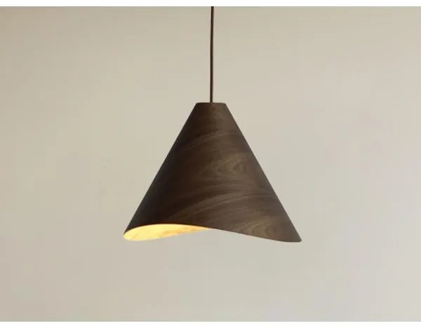 Lampadario sospeso in legno con cavo 1xE27/60W/230V Ø 33 cm massello/noce/hevea