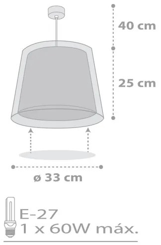 Dalber 81192E - Lampadario per bambini LIGHT FEELING 1xE27/60W/230V