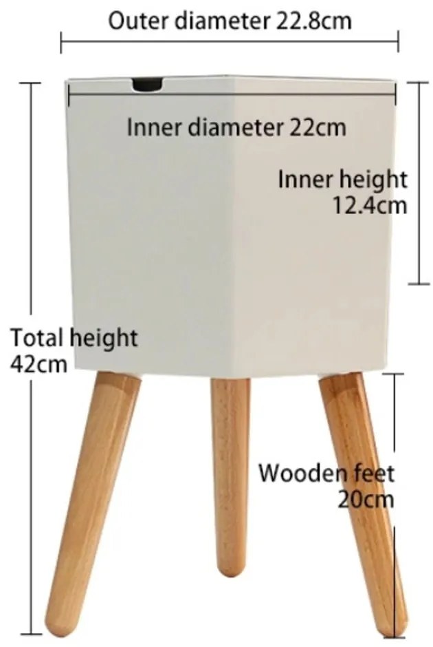 Vaso autoinnaffiante in plastica ø 23 cm Calla - Tomasucci