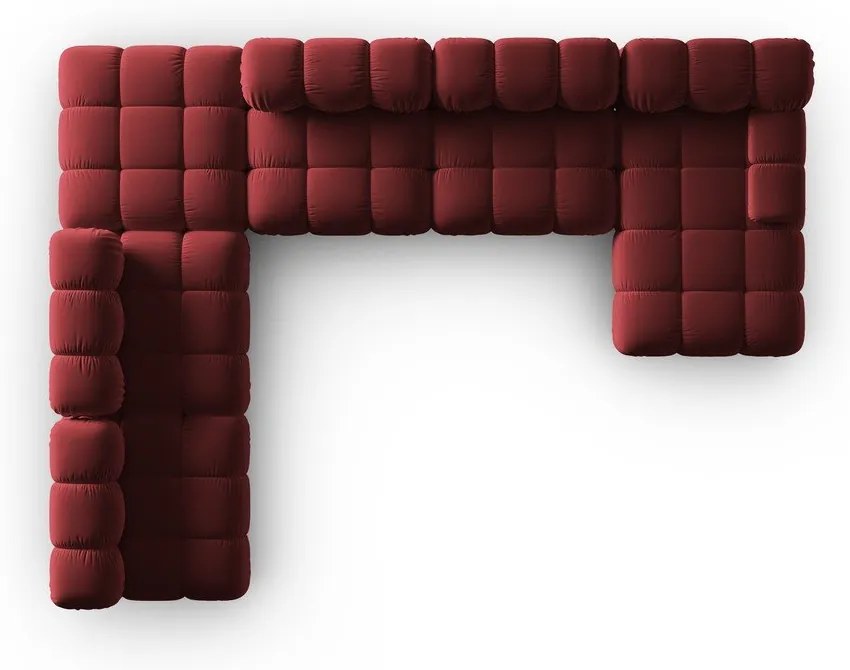 Divano in velluto rosso 379 cm Bellis - Micadoni Home