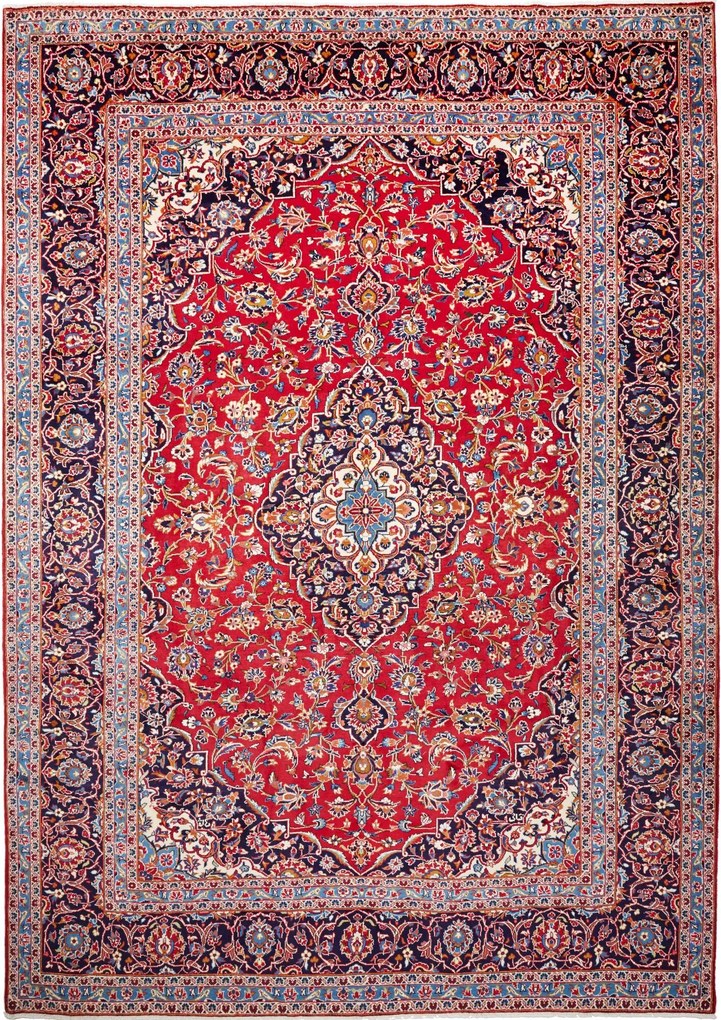 Kashan Tappeto persiano 260x360 Rosso (Iran) Annodato A Mano