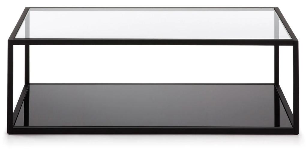 Kave Home - Tavolino rettangolare Blackhill 110 x 60 cm nero