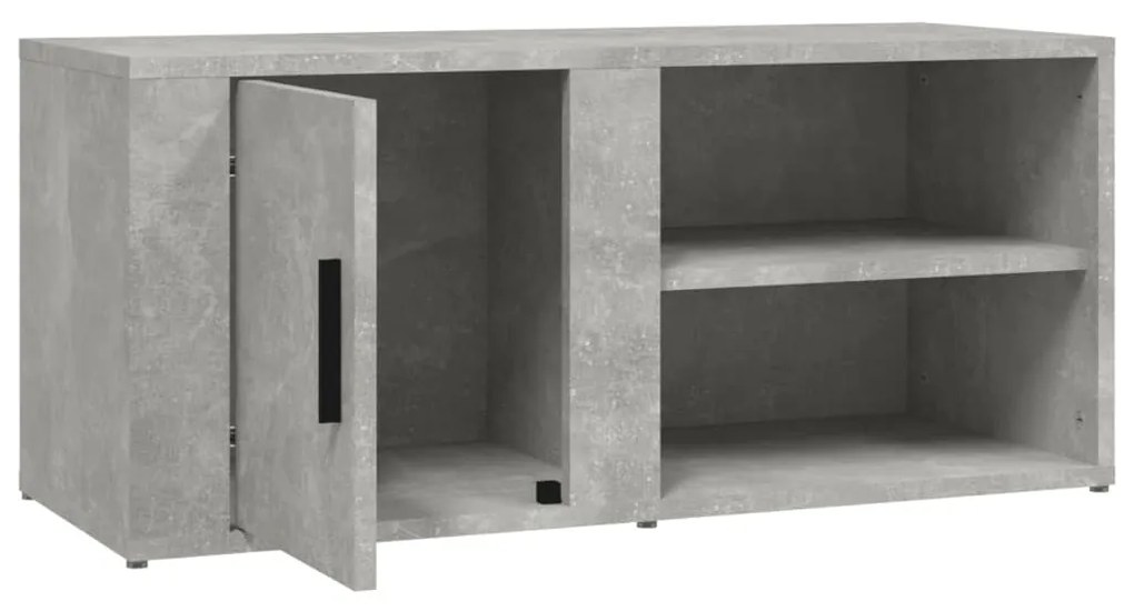 Mobile Porta TV Grigio Cemento 80x31,5x36 cm Legno Multistrato