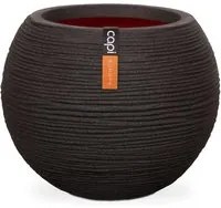 Vaso a Sfera Nature Rib 62x48 cm Nero KBLR271