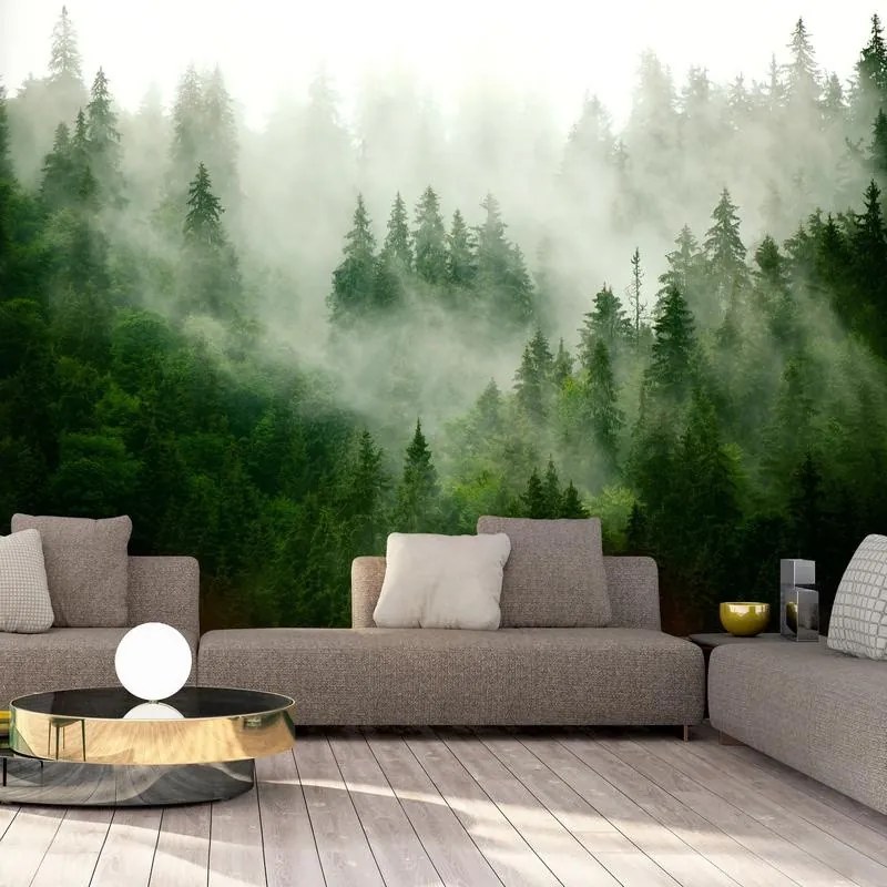 Fotomurale adesivo  Mountain Forest (Green)  Larghezza x Altezza Home decor 147x105