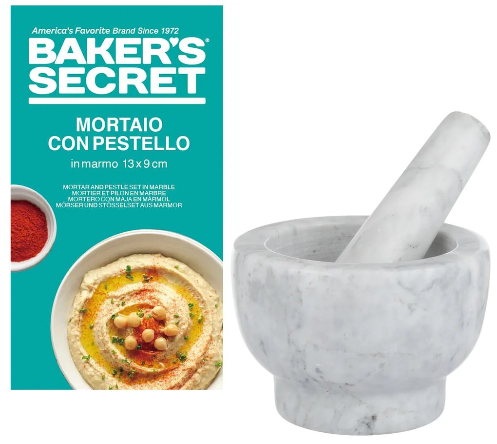 Mortaio con pestello in marmo Baker's Secret