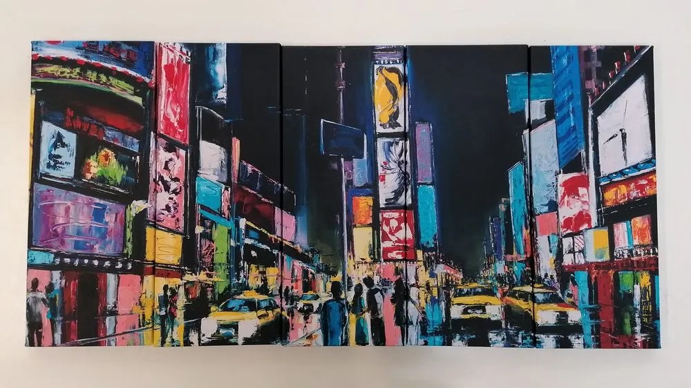 Quadri 5 pezzi – New York colorata