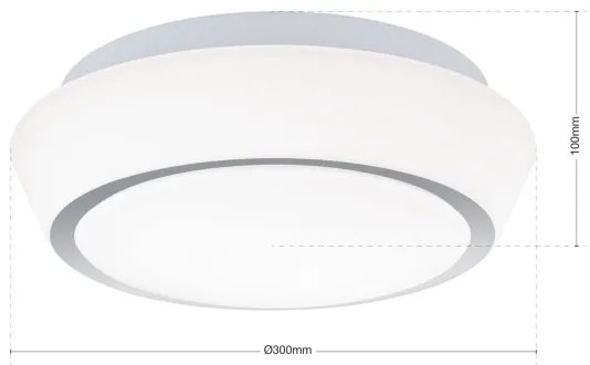 Orion - Plafoniera da bagno TENA 2xE27/60W/230V Ø 30 cm IP44 bianco