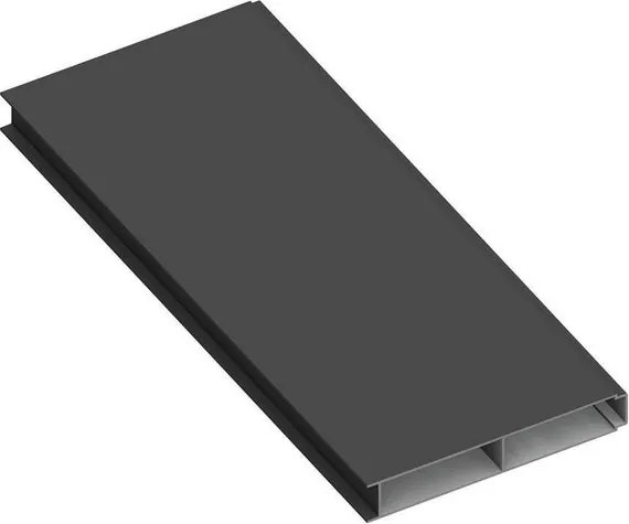 Doga per pannelli ALBA Maia aperta antracite in alluminio H 12 x L 148 cm x Sp 20 mm, 4 pezzi