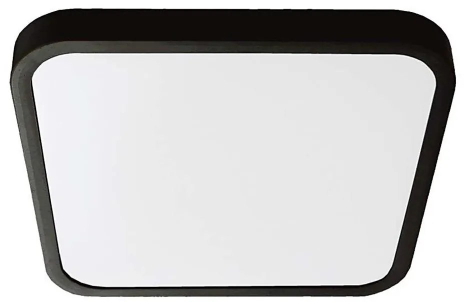 Plafoniera LED bagno 18W 230V IP44 6500K 25x25 cm nera