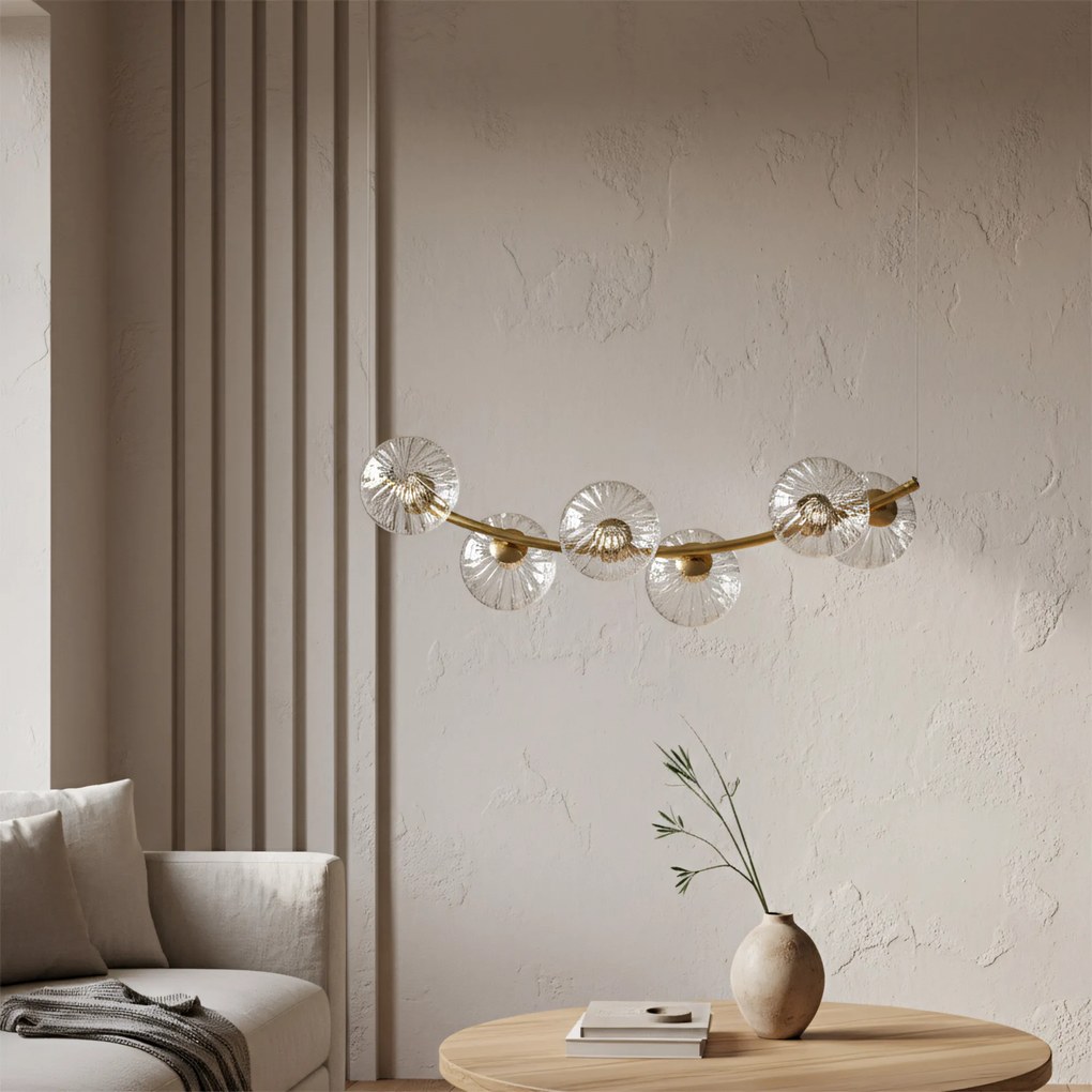 Lampada da soffitto G133-6CP Gold