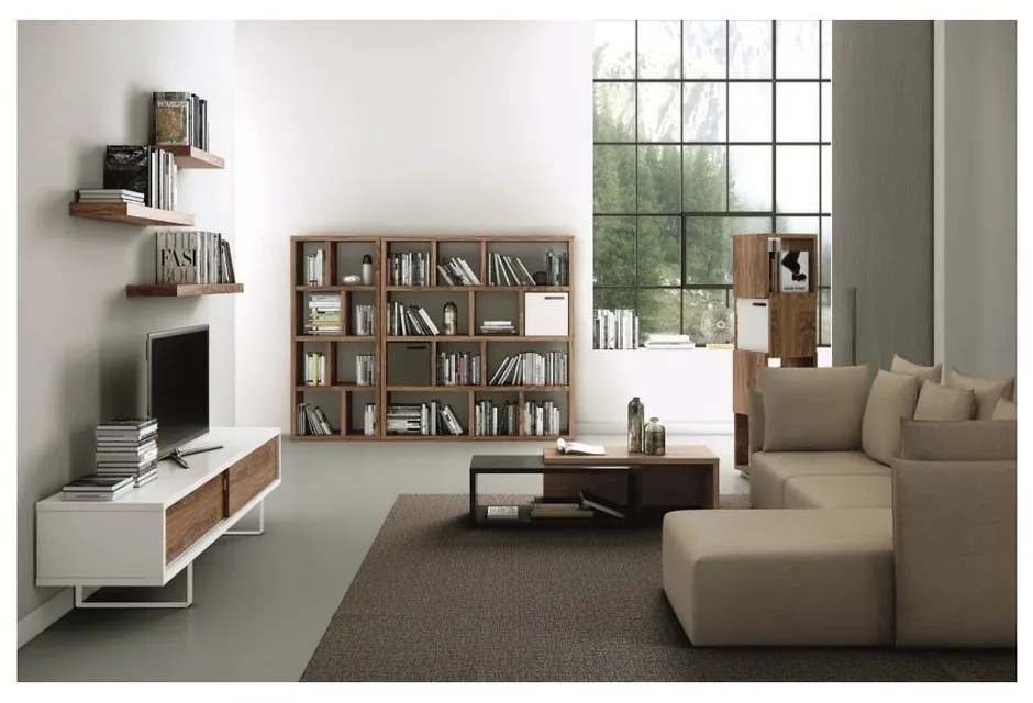 Libreria effetto noce 70x159 cm Berlin - TemaHome