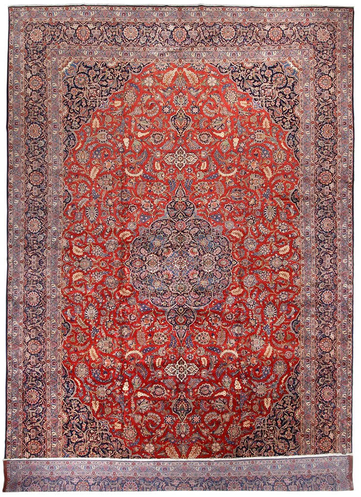 Kashan Tappeto 640x430 (Iran) Annodato A Mano
